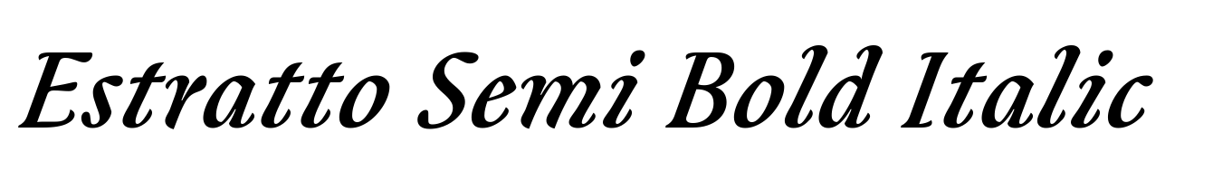Estratto Semi Bold Italic